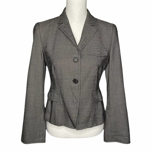 Akris Punto Wool Blazer Dark Charcoal Gray Size 6 - Picture 1 of 12